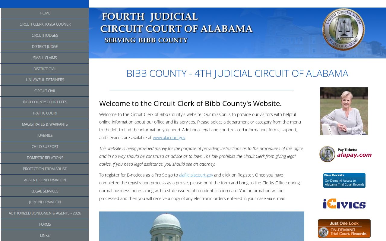Official Bibb County court portal for arrest case records and dispositions